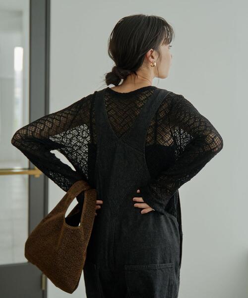 coen（コーエン）の「デニムオーバーオール（サロペット/オーバーオール・レディース・ブラック/コバルトブルー・M/L）」の15枚目の写真