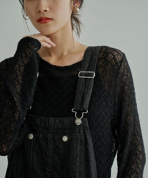 coen（コーエン）の「デニムオーバーオール（サロペット/オーバーオール・レディース・ブラック/コバルトブルー・M/L）」の14枚目の写真