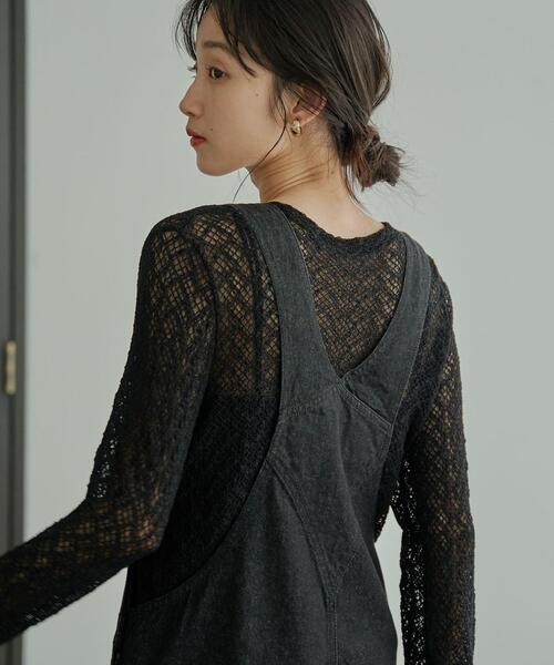 coen（コーエン）の「デニムオーバーオール（サロペット/オーバーオール・レディース・ブラック/コバルトブルー・M/L）」の13枚目の写真