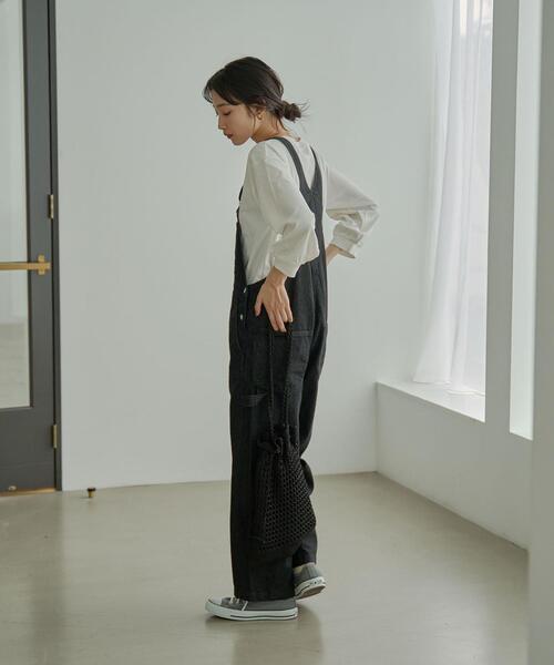 coen（コーエン）の「デニムオーバーオール（サロペット/オーバーオール・レディース・ブラック/コバルトブルー・M/L）」の10枚目の写真