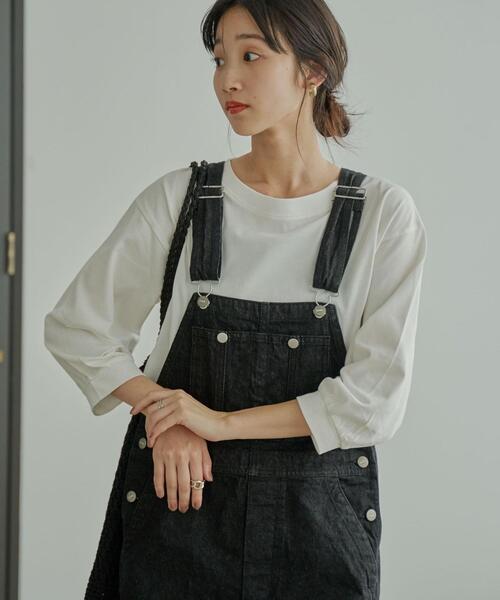 coen（コーエン）の「デニムオーバーオール（サロペット/オーバーオール・レディース・ブラック/コバルトブルー・M/L）」の9枚目の写真