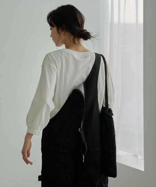 coen（コーエン）の「デニムオーバーオール（サロペット/オーバーオール・レディース・ブラック/コバルトブルー・M/L）」の6枚目の写真