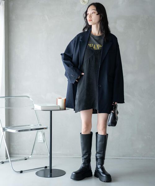 WEGO（ウィゴー）の「WEGO/ボクシーテーラードジャケット（テーラードジャケット・レディース・ネイビー/ダークブラウン/ベージュ系その他2・SMALL/MEDIUM）」の8枚目の写真