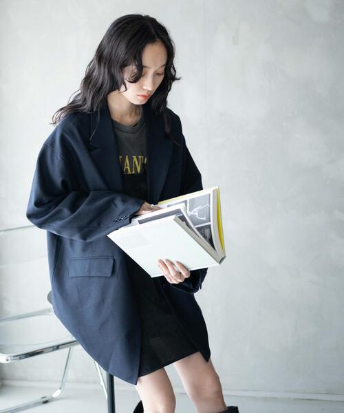 WEGO（ウィゴー）の「WEGO/ボクシーテーラードジャケット（テーラードジャケット・レディース・ネイビー/ダークブラウン/ベージュ系その他2・SMALL/MEDIUM）」の13枚目の写真