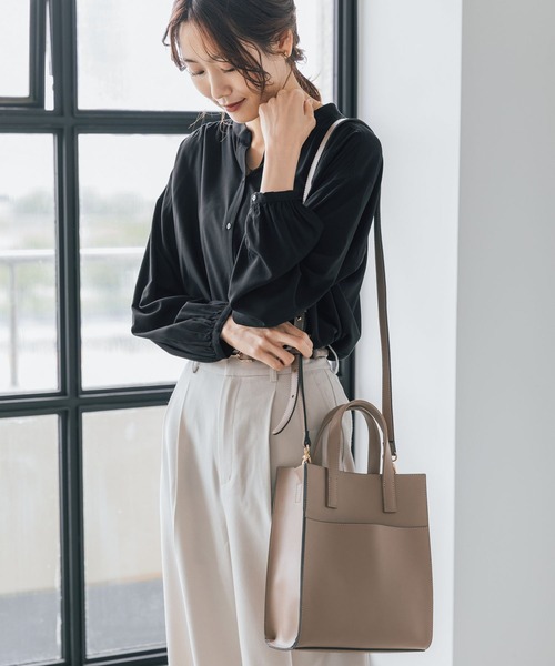 GLOBAL WORK（グローバルワーク）の「スペ軽ダブルベルト2WAYBAG/907006（ショルダーバッグ・レディース・グレー/アイボリー/ブラック/ベージュ・FREE）」の7枚目の写真