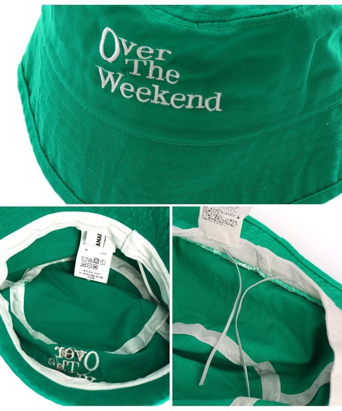 ANAP（アナップ）の「配色刺繍バケットハット（ハット・レディース・ホワイト/ブラック/グリーン・FREE）」の13枚目の写真