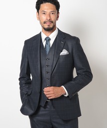 MEN'S BIGI | ブライト杢グレンチェックスーツセットアップ<スリーピース対応>(セットアップ)