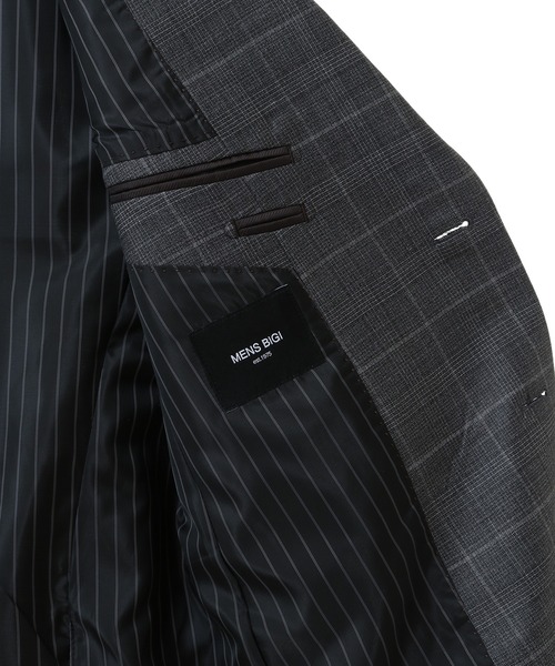 MEN'S BIGI(メンズビギ)の「ブライト杢グレンチェックスーツセットアップ<スリーピース対応>(セットアップ・メンズ・ブラウン/グレー/ネイビー・01/02/03/04)」の10枚目の写真