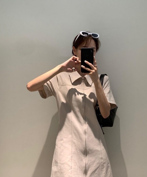 almo(アルモ)の「【LAMPOON】ステッチングワンピース(ワンピース・レディース・ブラック/アイボリー・FREE)」の13枚目の写真