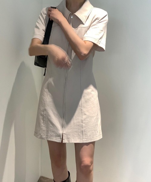 almo(アルモ)の「【LAMPOON】ステッチングワンピース(ワンピース・レディース・ブラック/アイボリー・FREE)」の12枚目の写真