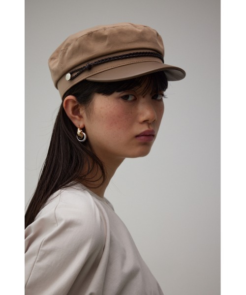 AZUL by moussy（アズールバイマウジー）の「アミコミロープコントラストキャスケット（キャスケット・レディース・ベージュ/ブラック・FREE）」の9枚目の写真