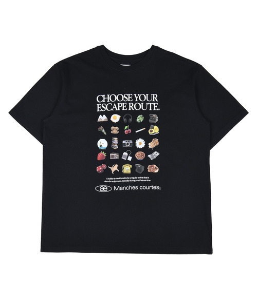 aeae(エーイーエーイー)の「Escape Route T-shirts(Tシャツ/カットソー・メンズ・ホワイト/ブラック・MEDIUM/LARGE)」の2枚目の写真