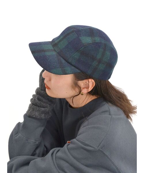 Ungrid（アングリッド）の「起毛チェックキャップ（キャップ・レディース・グレー/グリーン・FREE）」の2枚目の写真