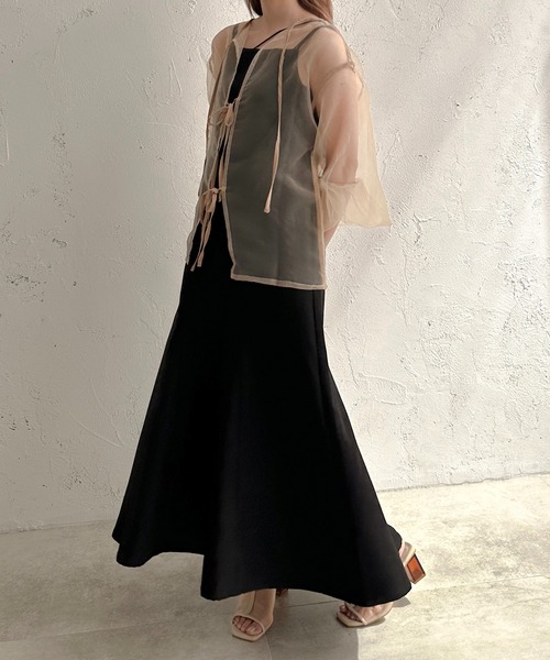 apres jour clair(アプレジュールクレア)の「【apres jour clair】オーガンジーブラウス【ZOZOTOWN限定アイテム】(シャツ/ブラウス・レディース・オレンジ/ライトベージュ/ブラック・X-LARGE/フリー)」の22枚目の写真