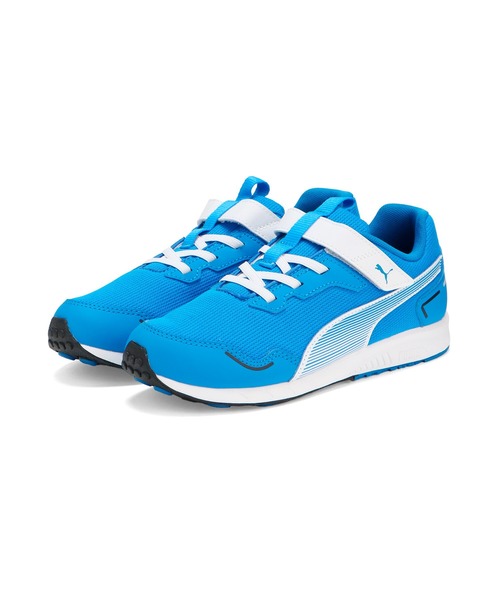 PUMA(プーマ)の「PUMA プーマ キッズ プーマ スピードモンスター V4 スニーカー 17-24cm(スニーカー・キッズ・ブルー/グレー/ブラック×レッド・20.5cm/19.5cm/18.5cm/23.0cm/20.0cm/21.5cm/18.0cm/17.0cm/19.0cm/24.0cm/17.5cm/23.5cm/22.0cm/21.0cm/22.5cm)」の4枚目の写真