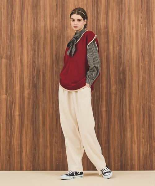 MERLOT（メルロー）の「サーカスパンツ（その他パンツ・レディース・アイボリー/ブラック/ブラウン・S/FREE）」の10枚目の写真