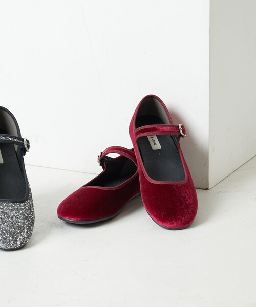 MIU MIU / velvet/メリージェーン/パンプス/35/RED/ベロア FREAK'S STORE（フリークスストア）の「限定展開 ベロア・ラメフラット
