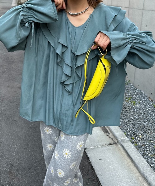 セール】ビッグカラーフリルブラウス（シャツ/ブラウス）｜mi via loca