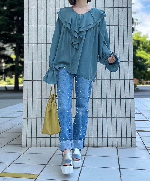 THE PAUSE】スクエアビッグカラーブラウス | Whim Gazette
