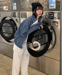 AS KNOW AS plus | ☆スタンドライン刺繍ブルゾン(ナイロンジャケット)