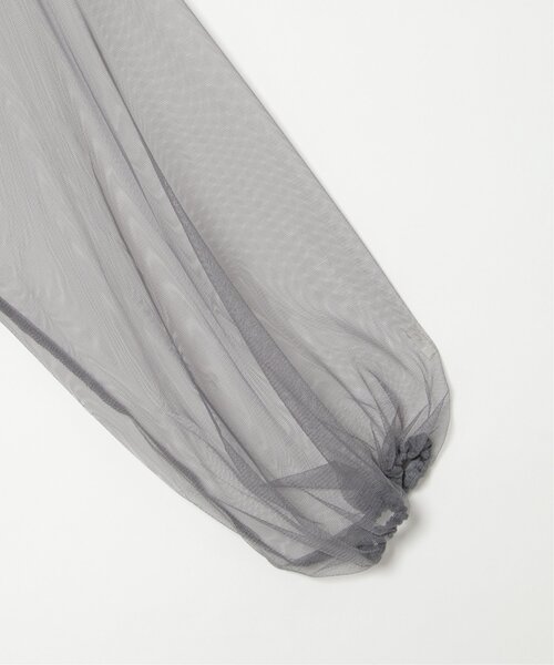 notch.（ノッチ）の「チュールブラウス（シャツ/ブラウス・レディース・ブラック/グレー・M）」の6枚目の写真