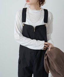 PUAL CE CIN | 綿麻フロントジップサロペット(サロペット/オーバーオール)