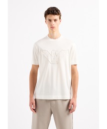 EMPORIO ARMANI | 【エンポリオ アルマーニ】Armani Sustainability Values Tシャツ リヨセル混紡ジャージー製 オーバーサイズイーグル刺繍(Tシャツ/カットソー)