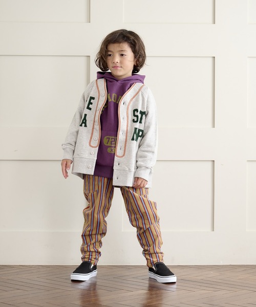 BIG FIELD（ビッグフィールド）の「フロッキープリントスウェットパーカー（90～150cm）（パーカー・キッズ・パープル/グリーン/オフホワイト・140/150/90/100/110/120/130）」の13枚目の写真