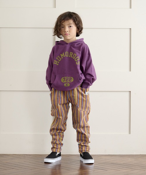 BIG FIELD（ビッグフィールド）の「フロッキープリントスウェットパーカー（90～150cm）（パーカー・キッズ・パープル/グリーン/オフホワイト・140/150/90/100/110/120/130）」の10枚目の写真