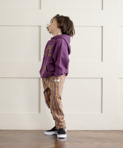 BIG FIELD（ビッグフィールド）の「フロッキープリントスウェットパーカー（90～150cm）（パーカー・キッズ・パープル/グリーン/オフホワイト・140/150/90/100/110/120/130）」の11枚目の写真