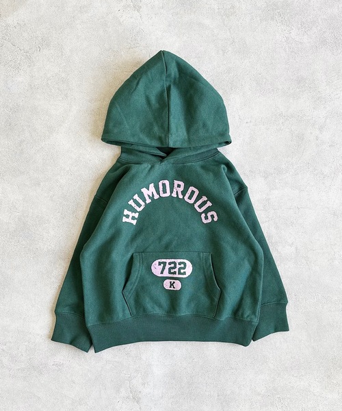 BIG FIELD（ビッグフィールド）の「フロッキープリントスウェットパーカー（90～150cm）（パーカー・キッズ・パープル/グリーン/オフホワイト・140/150/90/100/110/120/130）」の16枚目の写真