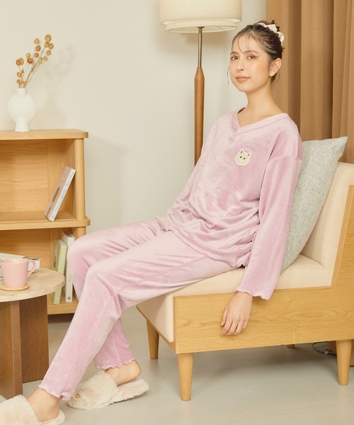 MUSEE/ミュゼ】ストレッチなめらかベロアルームウェアセットアップ