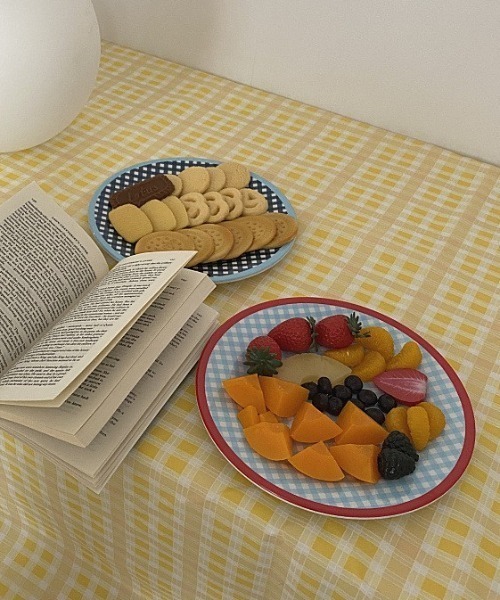 レトロチェックデザインプレート（食器）｜Made in I（メイドインアイ