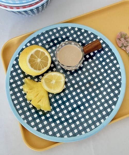 レトロチェックデザインプレート（食器）｜Made in I（メイドインアイ