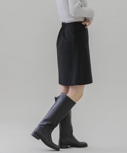 URBAN RESEARCH Sonny Label（アーバンリサーチサニーレーベル）の「メルトン風台形ミニスカート（スカート・レディース・ブラック/ベージュ・36/38）」の16枚目の写真