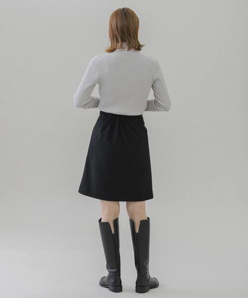 URBAN RESEARCH Sonny Label（アーバンリサーチサニーレーベル）の「メルトン風台形ミニスカート（スカート・レディース・ブラック/ベージュ・36/38）」の20枚目の写真