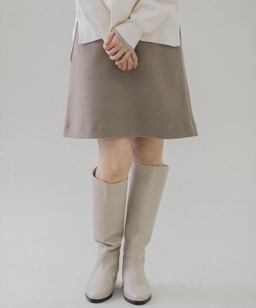 URBAN RESEARCH Sonny Label（アーバンリサーチサニーレーベル）の「メルトン風台形ミニスカート（スカート・レディース・ブラック/ベージュ・36/38）」の12枚目の写真