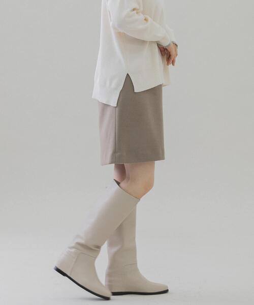 URBAN RESEARCH Sonny Label（アーバンリサーチサニーレーベル）の「メルトン風台形ミニスカート（スカート・レディース・ブラック/ベージュ・36/38）」の14枚目の写真