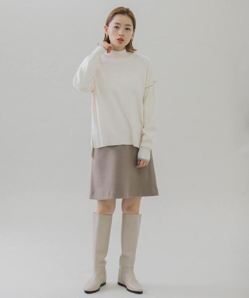 URBAN RESEARCH Sonny Label（アーバンリサーチサニーレーベル）の「メルトン風台形ミニスカート（スカート・レディース・ブラック/ベージュ・36/38）」の17枚目の写真