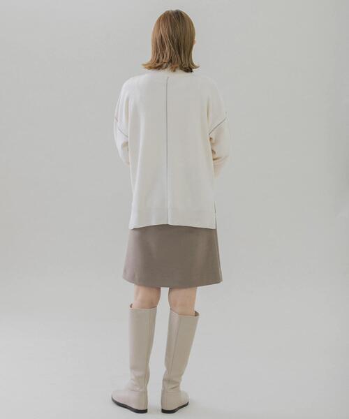 URBAN RESEARCH Sonny Label（アーバンリサーチサニーレーベル）の「メルトン風台形ミニスカート（スカート・レディース・ブラック/ベージュ・36/38）」の18枚目の写真