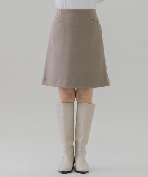 URBAN RESEARCH Sonny Label（アーバンリサーチサニーレーベル）の「メルトン風台形ミニスカート（スカート・レディース・ブラック/ベージュ・36/38）」の19枚目の写真