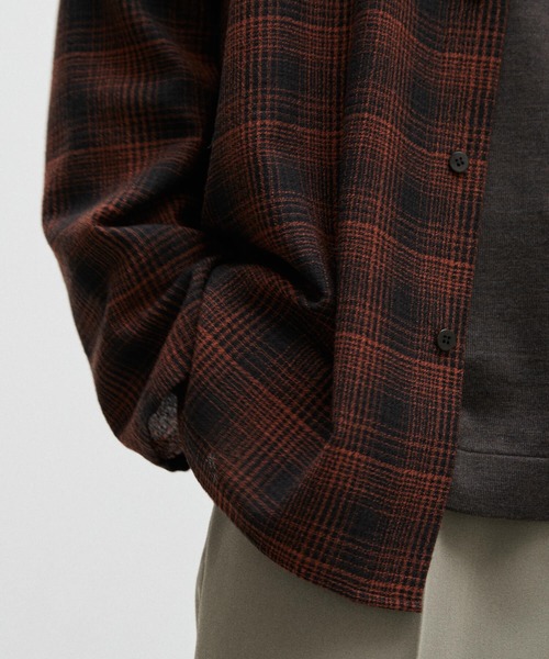 LIDNM（リドム）の「WOOL CHECK NAVAL SHIRT（シャツ/ブラウス・メンズ・オレンジ・MEDIUM）」の8枚目の写真