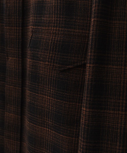 LIDNM（リドム）の「WOOL CHECK NAVAL SHIRT（シャツ/ブラウス・メンズ・オレンジ・MEDIUM）」の14枚目の写真