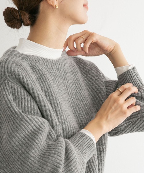 URBAN RESEARCH DOORS（アーバンリサーチドアーズ）の「『UR TECH』テレコハイネックTシャツ（Tシャツ/カットソー・レディース・オフホワイト/ブラック・MEDIUM）」の8枚目の写真