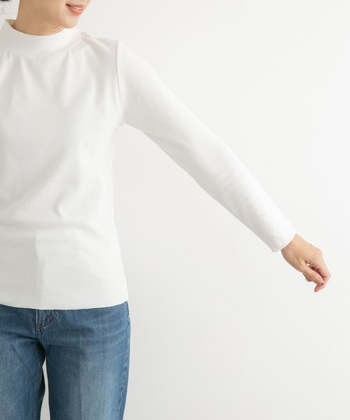 URBAN RESEARCH DOORS（アーバンリサーチドアーズ）の「『UR TECH』テレコハイネックTシャツ（Tシャツ/カットソー・レディース・オフホワイト/ブラック・MEDIUM）」の13枚目の写真