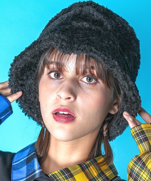 ankoROCK(アンコロック)の「an meets zakka ボアバケットハット(ハット・レディース・B/A・ONE SIZE)」の2枚目の写真