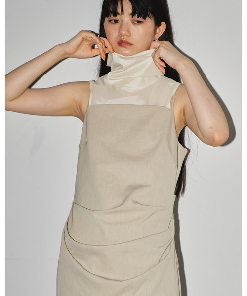 TODAYFUL（トゥデイフル）の「Sheer Turtle Tops（タンクトップ・レディース・ブラック/アイボリー・FREE）」の15枚目の写真