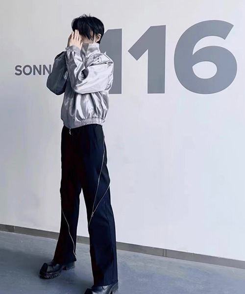 ROOPTOKYO（ループトウキョウ）の「▲デザインショルダーパッドジャケット（ブルゾン・メンズ・ブラック/グレー・L/XL/2XL）」の7枚目の写真