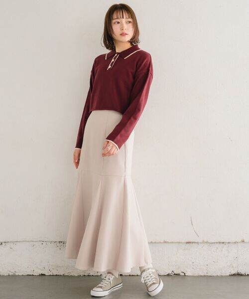 RETRO GIRL(レトロガール)の「起毛HWマーメイドSK(スカート・レディース・ナチュラル/ブラック/ブラウン・LARGE/MEDIUM)」の4枚目の写真