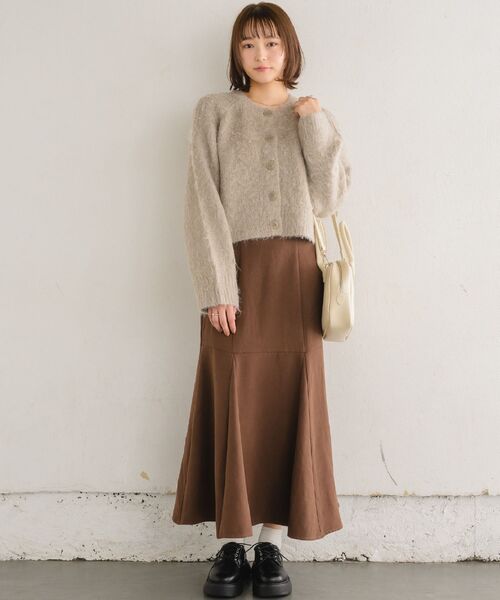 RETRO GIRL(レトロガール)の「起毛HWマーメイドSK(スカート・レディース・ナチュラル/ブラック/ブラウン・LARGE/MEDIUM)」の6枚目の写真